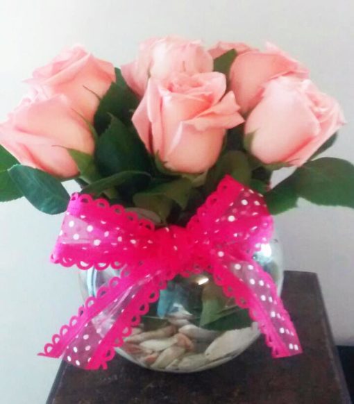 Florero con 9 Rosas - Flores, Florería, Floristería
