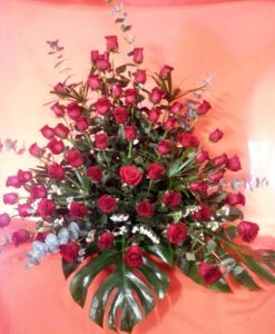 Canasta con 60 Rosas - Flores, Florería, Floristería