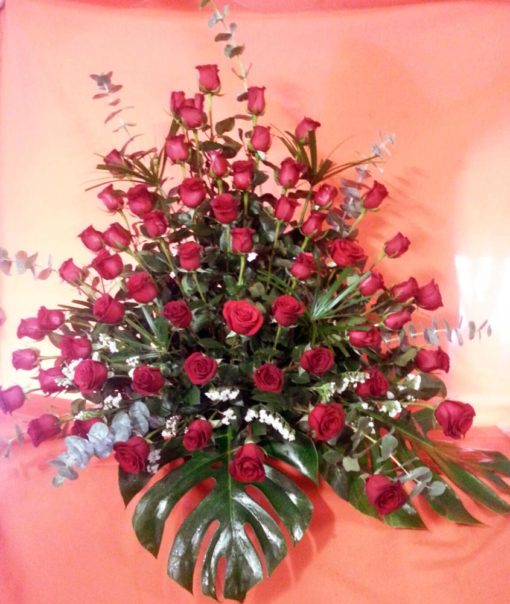 Canasta con 60 Rosas - Flores, Florería, Floristería