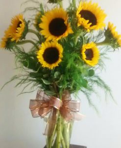 Girasoles en Jarrón - Flores, Florería, Floristería