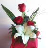 3 Rosas con Lilys - Flores, Florería, Floristería