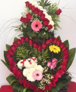 Corazón con Perrito - Flores, Florería, Floristería