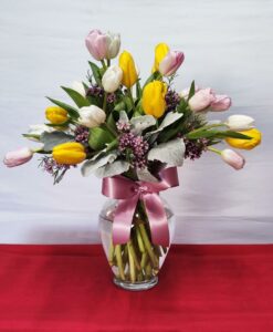 Jarrón con 30 Tulipanes - Flores, Florería, Floristería
