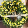 Corona Fúnebre Elegante en Tonos Amarillos y Blancos - 26AG13