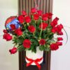 Caja de 50 Rosas y Globo de Cumpleaños Chico - 26AG22